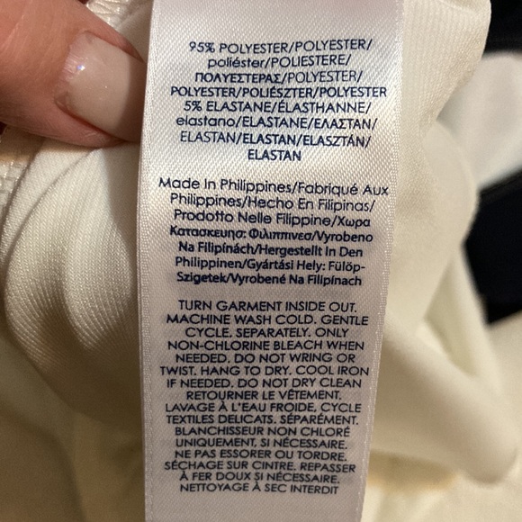 Chaps color block dress, lined, medium, white and black, NWT - Picture 11 of 11